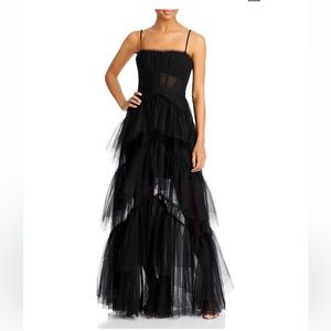 BCBGMAXAZRIA - Tulle Corset Essential Gown - Black - Size 2
